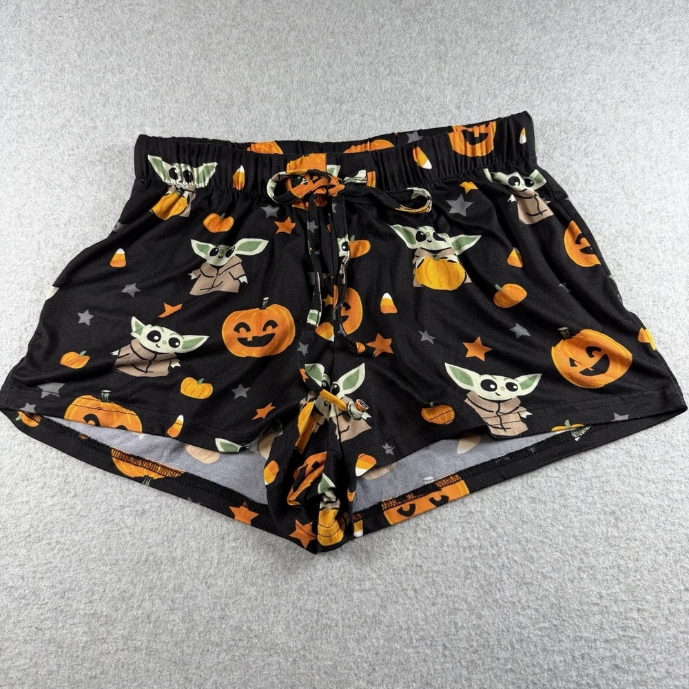 Munki Munki Star Wars Baby Yoda Halloween Pajama Shorts Small Grogu Sleepwear S